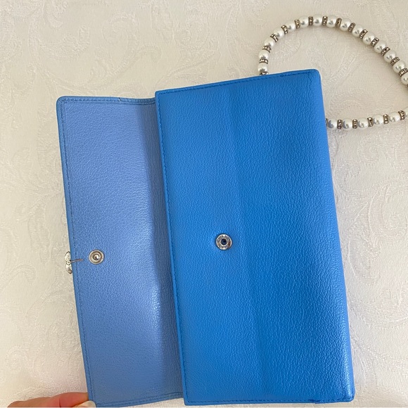 CHANEL Blue Camellia Wallet - Picture 10 of 15